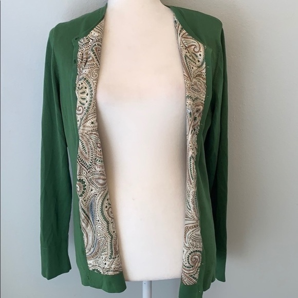 Orvis green button from cardigan sweater. - Picture 5 of 9